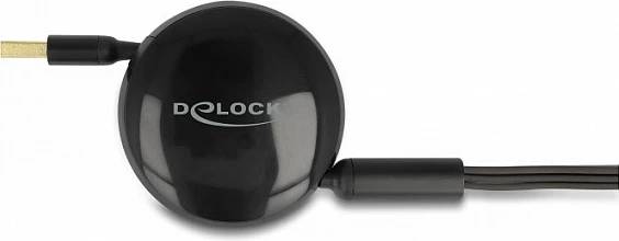 Kabl USB DeLOCK 3-në-1 me mbledhje automatike, USB-A në 2x USB-C + Micro-USB, 1.13 m, fast charging, zi/jeshil/kaltër