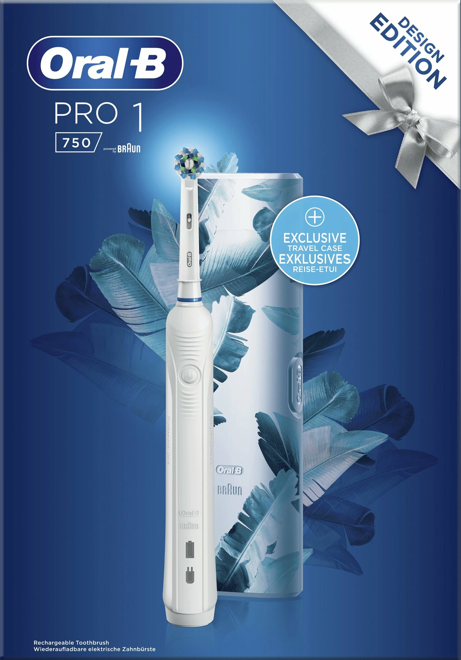 Furçë dhëmbësh elektrike Oral-B Pro 1 750 CrossAction, white, set me 1 kokë + kuti udhëtimi