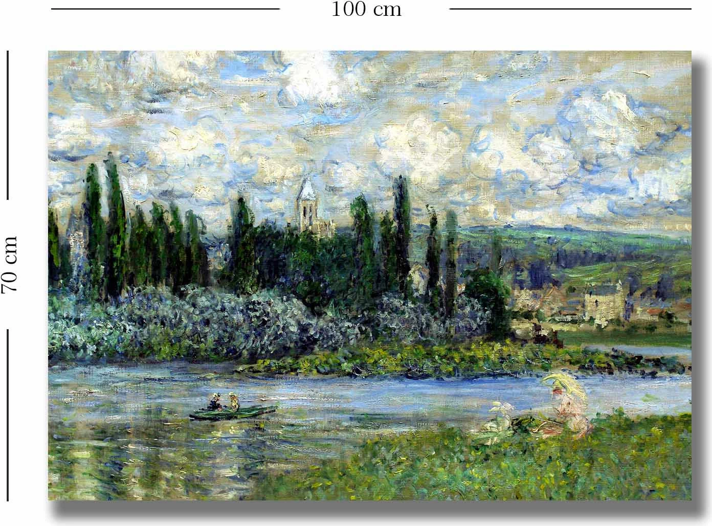 Pikturë dekorative në kanavacë, shumëngjyrëshe, 70x100cm, Monet 032