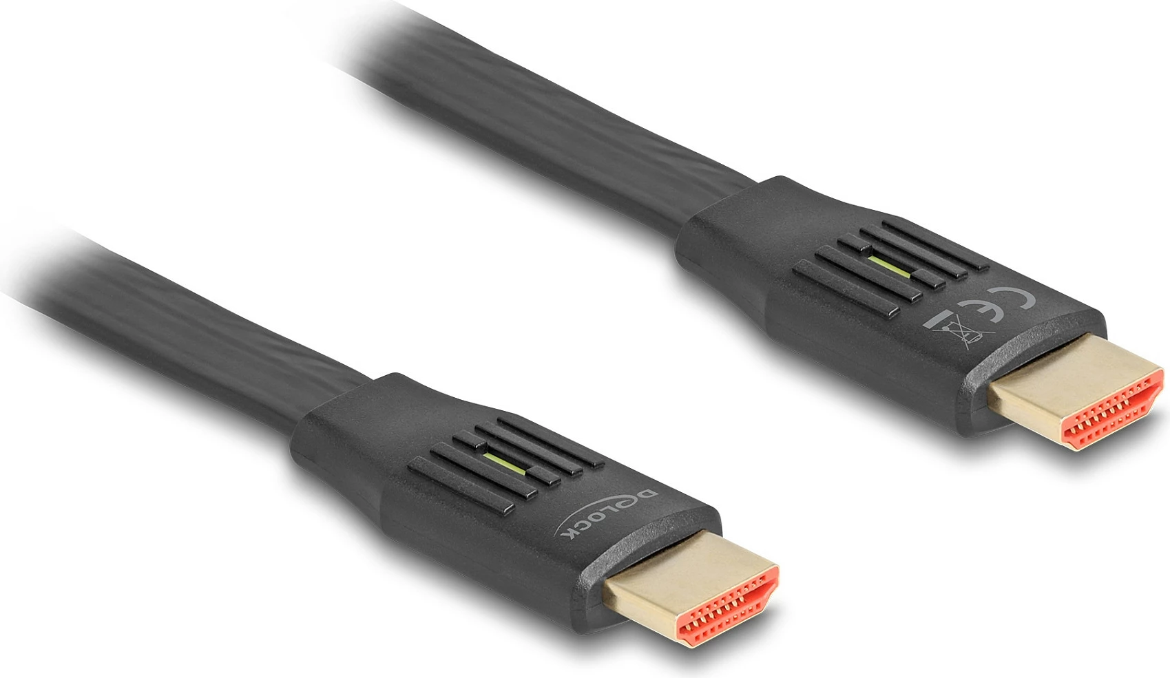 Kabllo HDMI DeLOCK 81001, 1m, 48Gbps, 8K/60Hz, Flat, eARC, e zezë