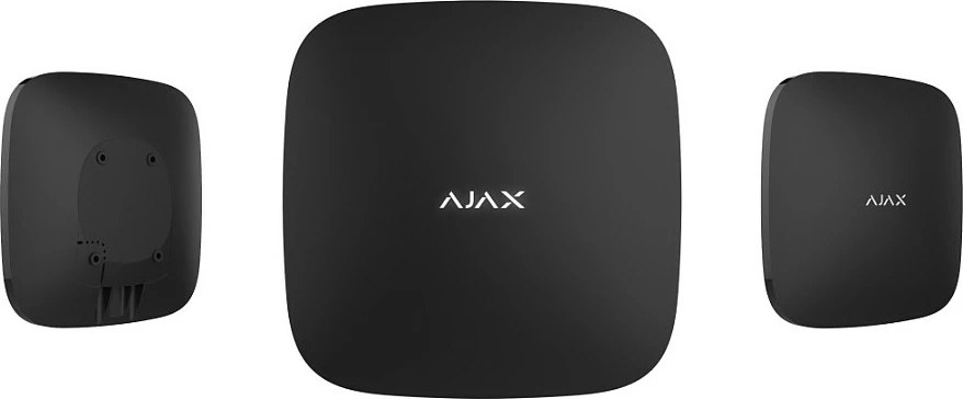 Qendër alarmi AJAX Hub 2 Plus Jeweller, Wi‑Fi/Ethernet/WWAN, deri 200 pajisje, e zezë