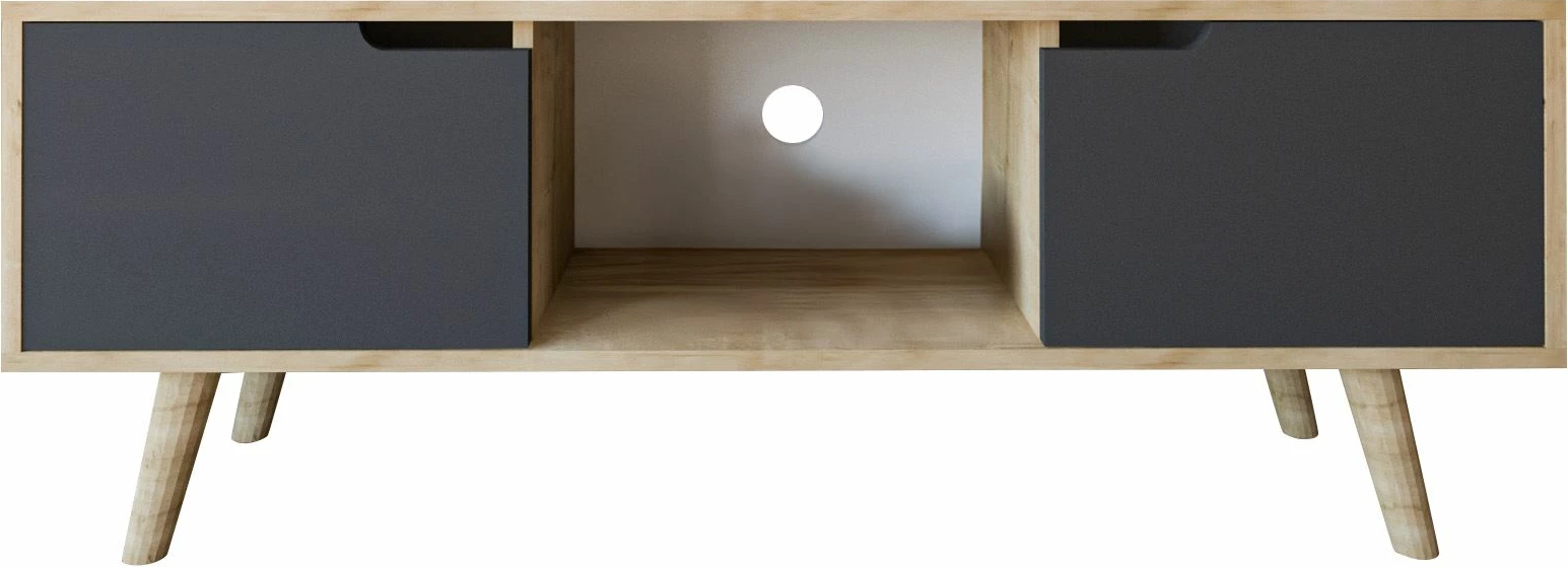 Komodë për TV Skye Decor, ngjyrë lisi Siena-Sapphire, antracit
