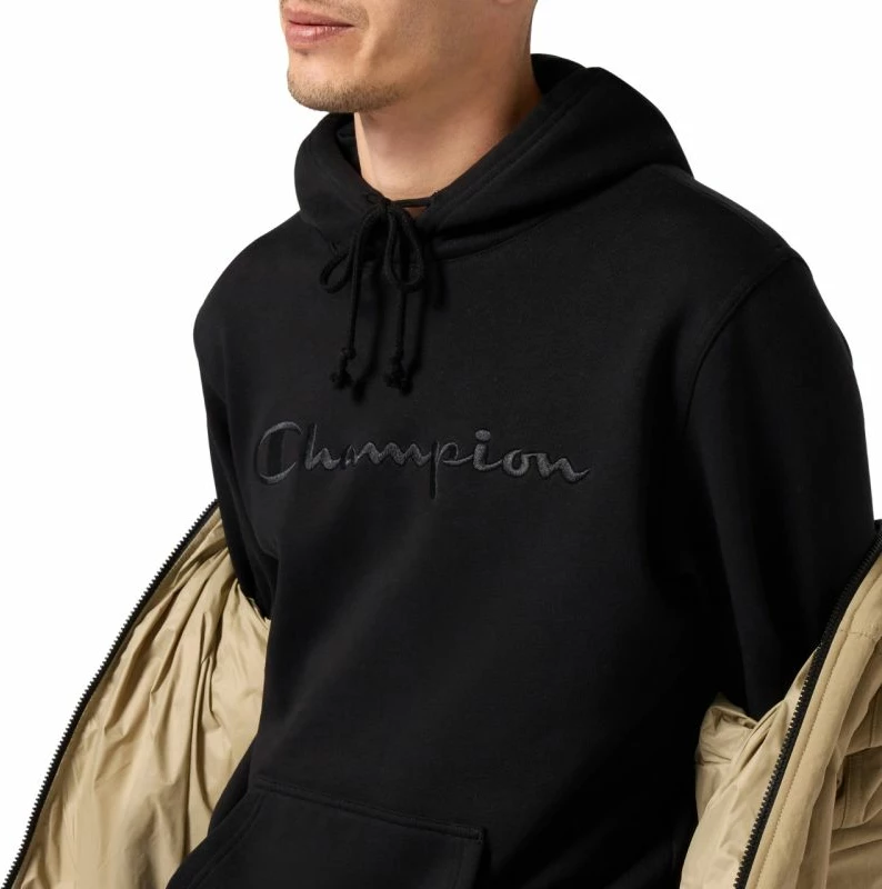 Duks me kapuç Champion për meshkuj, i zi [Madhësia: L]