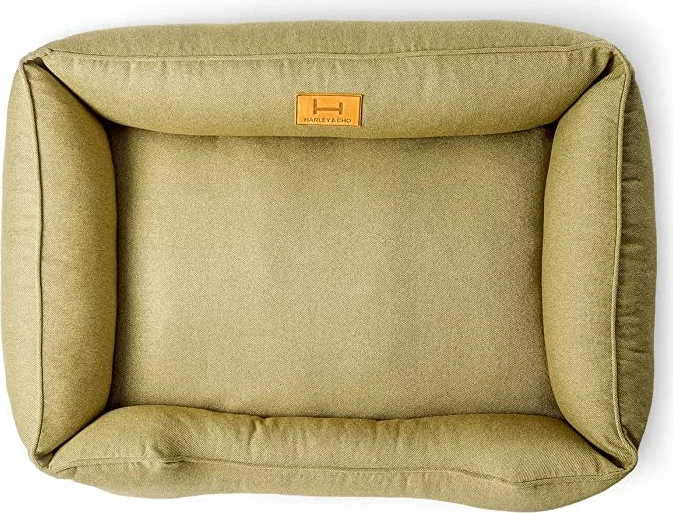 Harley & Cho Shtrati për kafshët shtëpiake "Dreamer", ngjyra: ulliri, me mbulesa që lahen, komod dhe rezistent