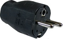 Fiçë elektrike Bachmann 910.100, Type F (Schuko), 2P+E, 16A 250V, e zezë