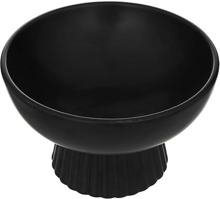 Enë dekorative Lorvion, qeramike, e zezë, 22x14cm