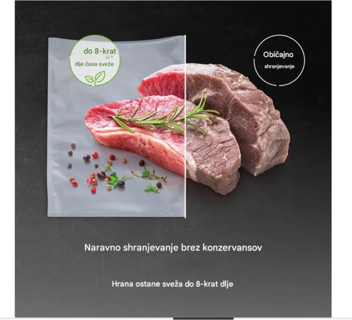 Qese vakumi CASO 1201, 16x23 cm, 150 µm, 50 copë, transparente