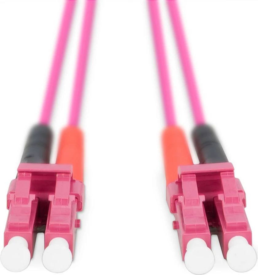 Kabllo optike Digitus Fiber Optic Multimode Patchcord, OM4, LC / LC, 1 m, Violet