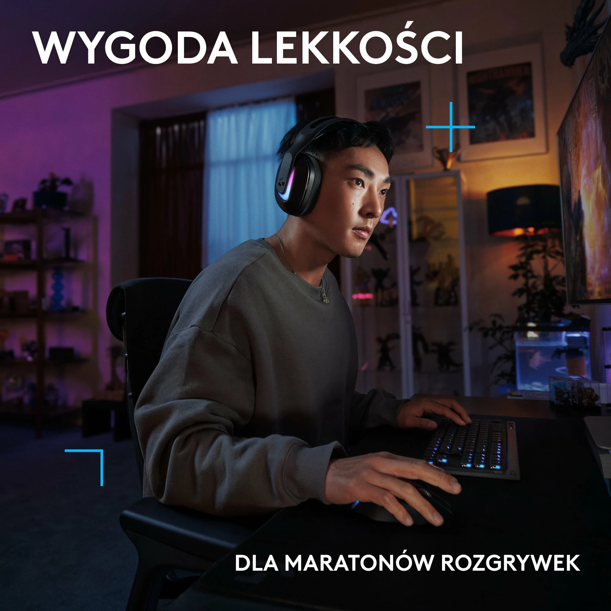Kufje gaming Logitech G522 LIGHTSPEED 981-001544, pa tela, RGB, USB/USB-C, Bluetooth, të zeza