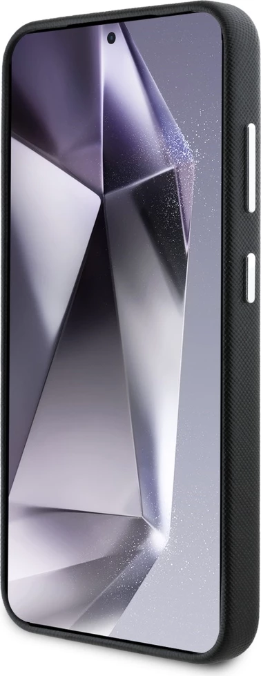 Mbështjellës Karl Lagerfeld Saffiano Full Wrapped Elongated Metal Logo MagSafe për Samsung Galaxy S25, Zi