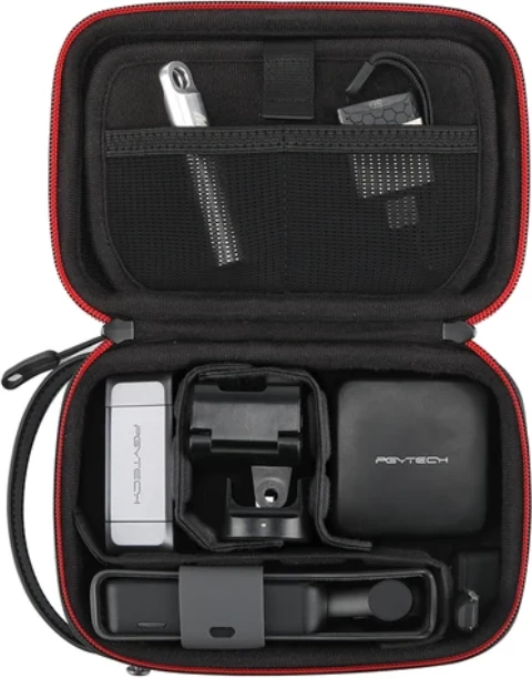 kuti transporti mini, PGYTECH, P-18C-021, për DJI Osmo Pocket / Pocket 2 / Osmo Action / Osmo Mobile 5, me ndarje modulare, e zezë