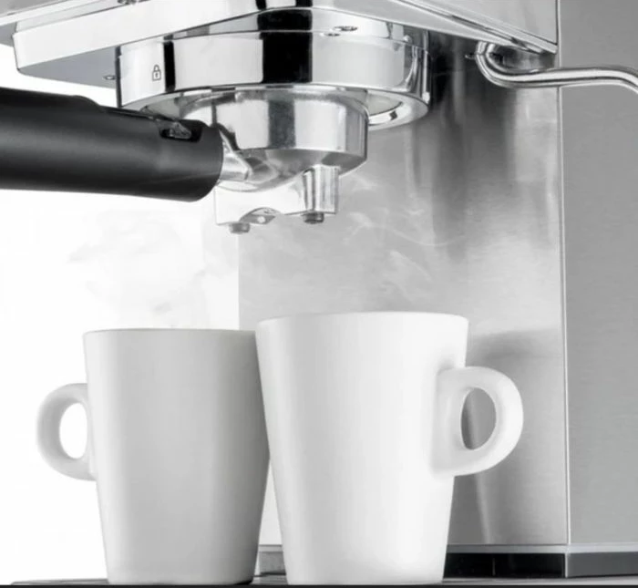 Aparat espresso UFESA Milazzo 71705063, 20 bar, 1350W, Thermoblock, me shkumëzues qumështi, argjendtë