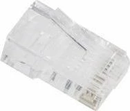 Konektor rrjeti Lanberg PLU-6000EZ RJ-45 UTP CAT6 8P8C pass-through, 100 copë, transparent