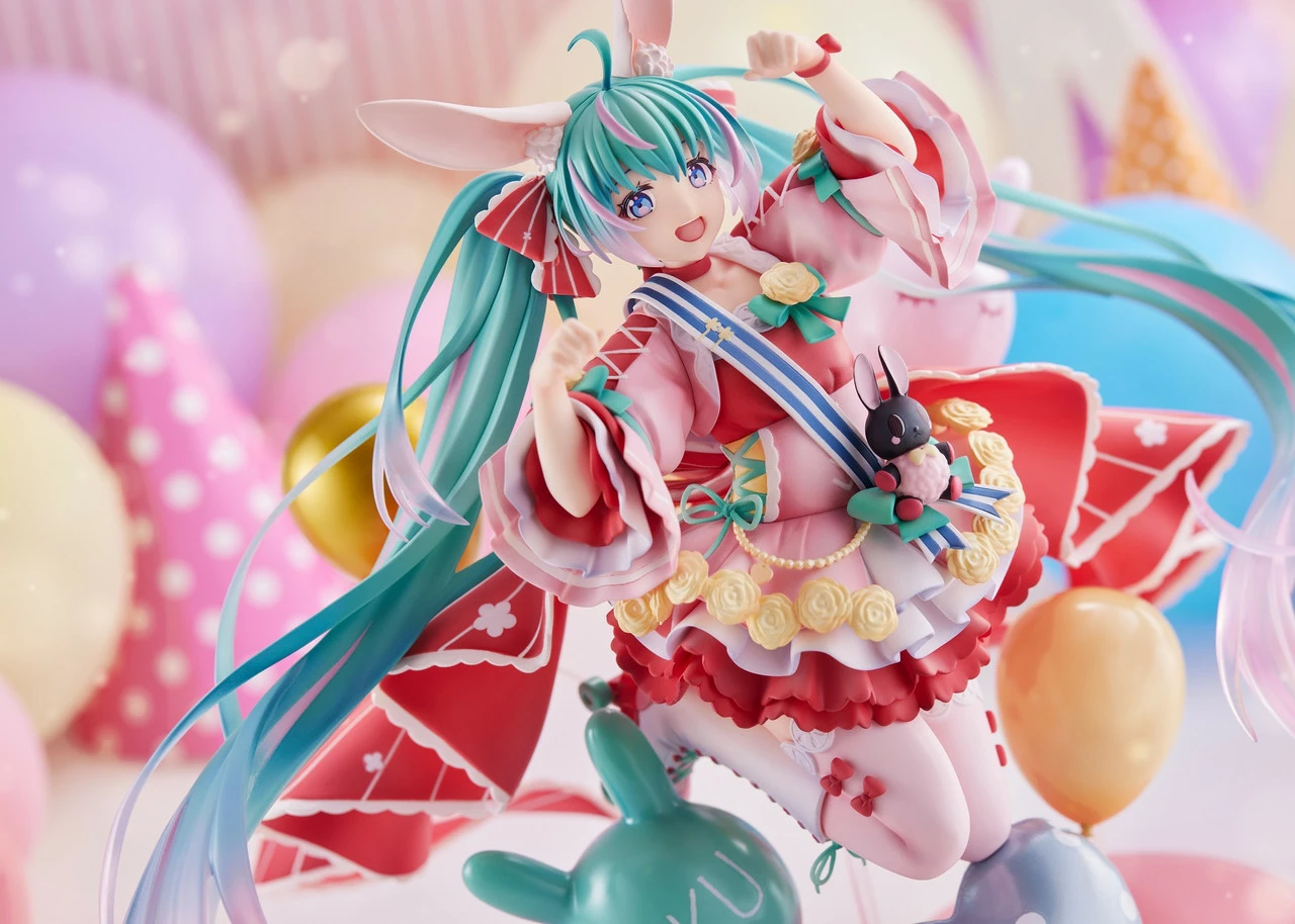 Figurë koleksionuese Square Enix Spiritale Hatsune Miku Birthday 2021 Pretty Rabbit Ver. 1/7