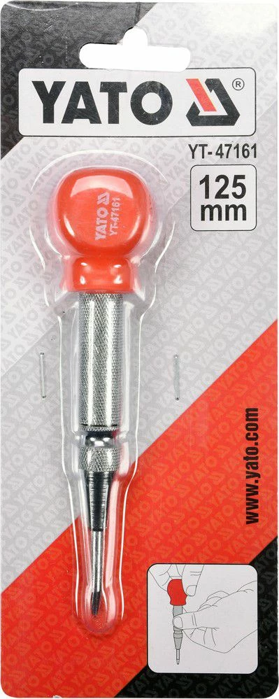 Punc qendre automatik i rregullueshëm Yato YT-47161 125mm, kuqe/argjendtë