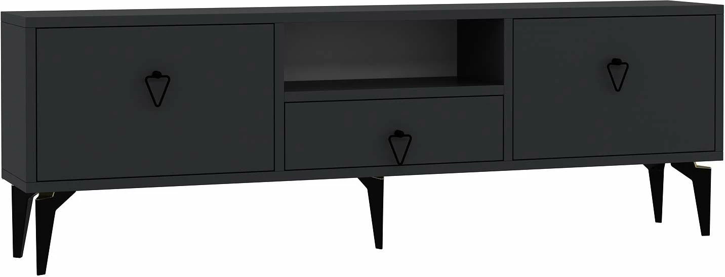 Komodë për TV Skye Decor, 1302-DROP-1, antracit, e zezë