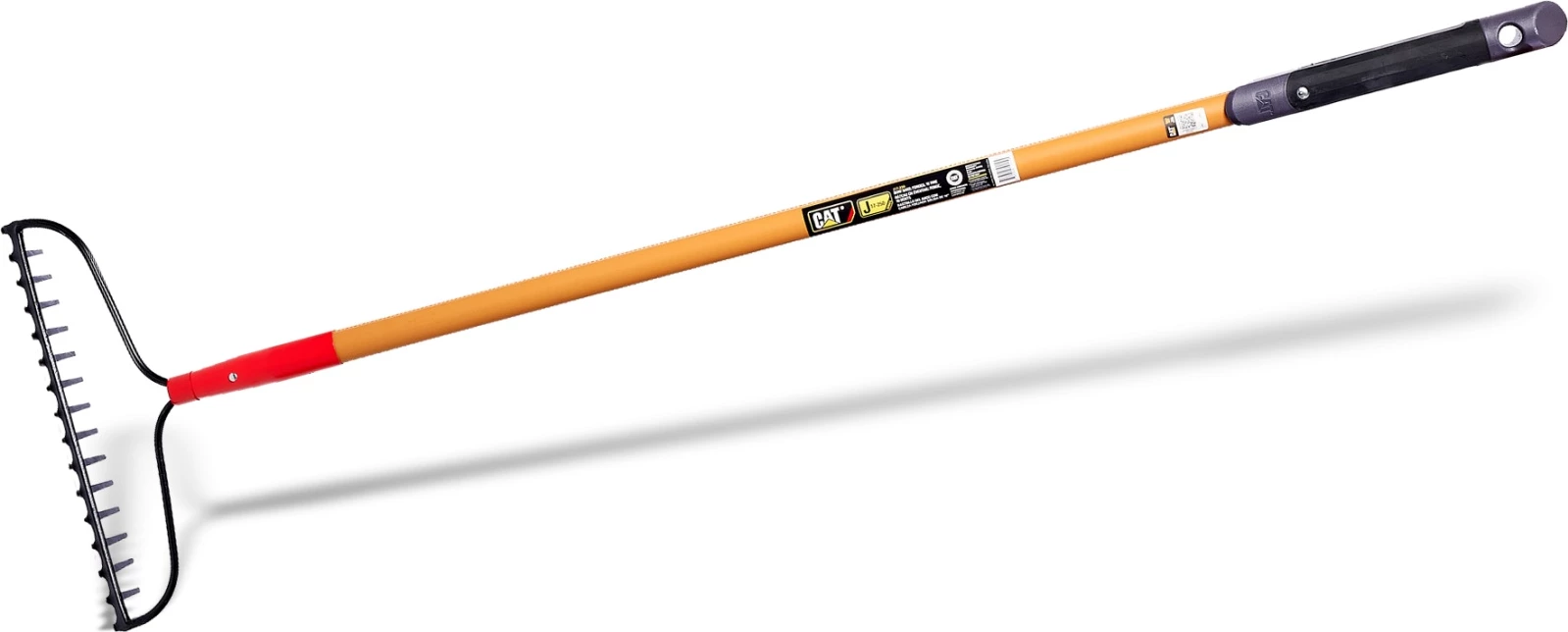 Grablje CAT J17-250, 137 cm, 16 dhëmbë, bisht fibër xhami, e zezë/portokalli