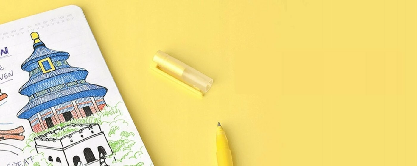 Stilolaps gel Xiaomi Mi High-capacity Ink Pen BHR8860GL 0.5 mm, set 5 copë, shumëngjyrësh