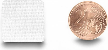 Pika Velcro ngjitëse DeLOCK, katror 20 mm, 64 copë, i bardhë