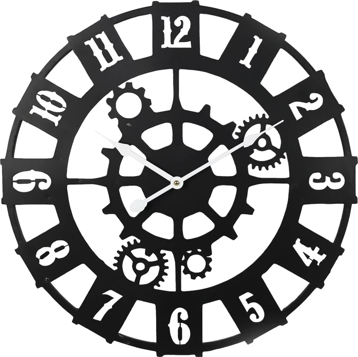 Orë muri Idanst Inart metalike, ngjyrë e zezë, 47x2x47cm