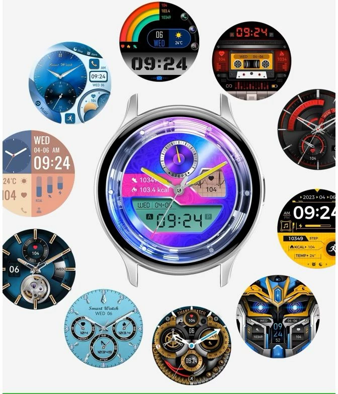 Smartwatch për femra RUBICON, gri/argjendtë