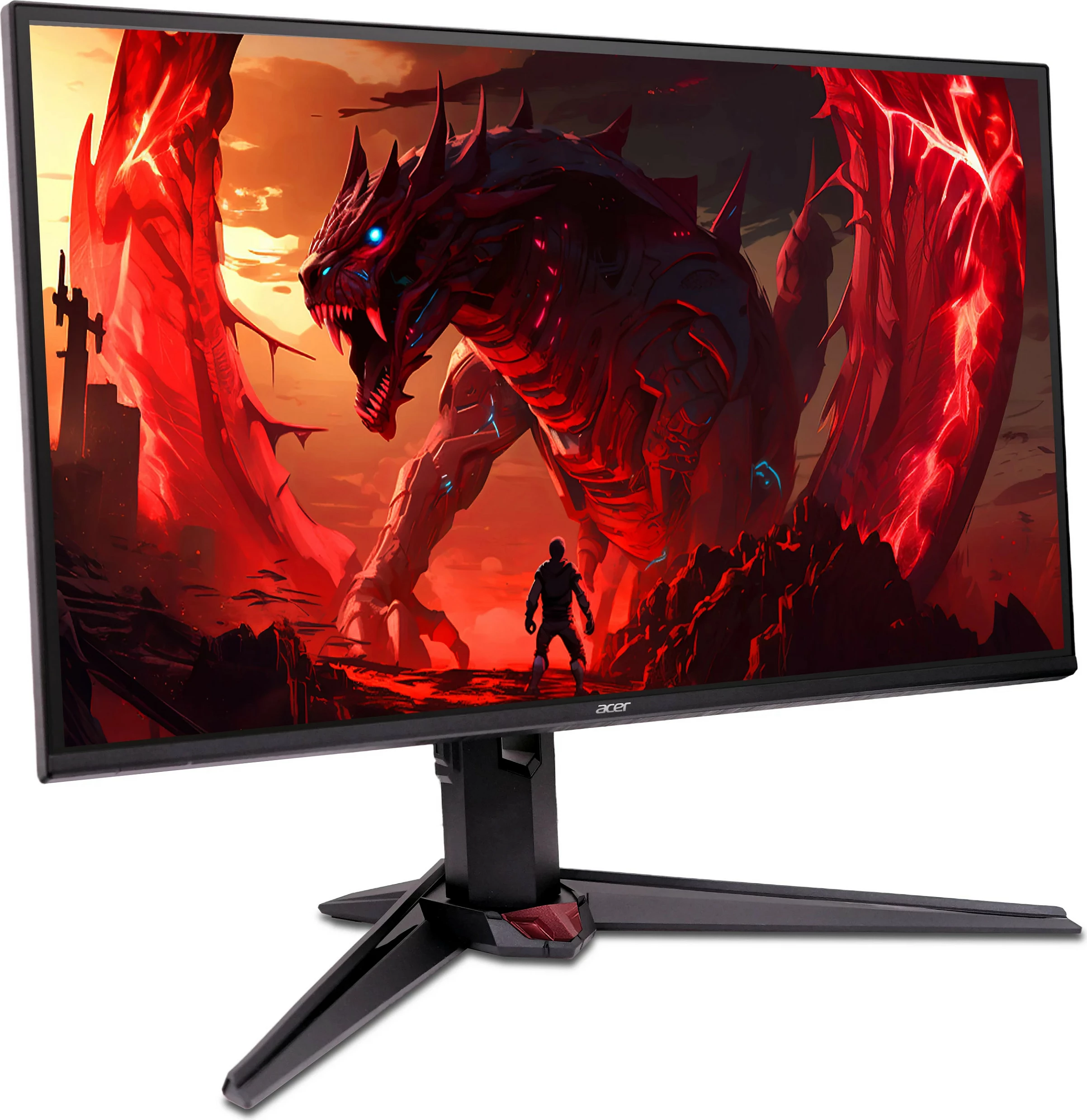 Monitor gaming Acer Nitro XV270UF3b, 27", 2.5K QHD 2560x1440, 320Hz, FreeSync Premium, i zi me detaje të kuqe