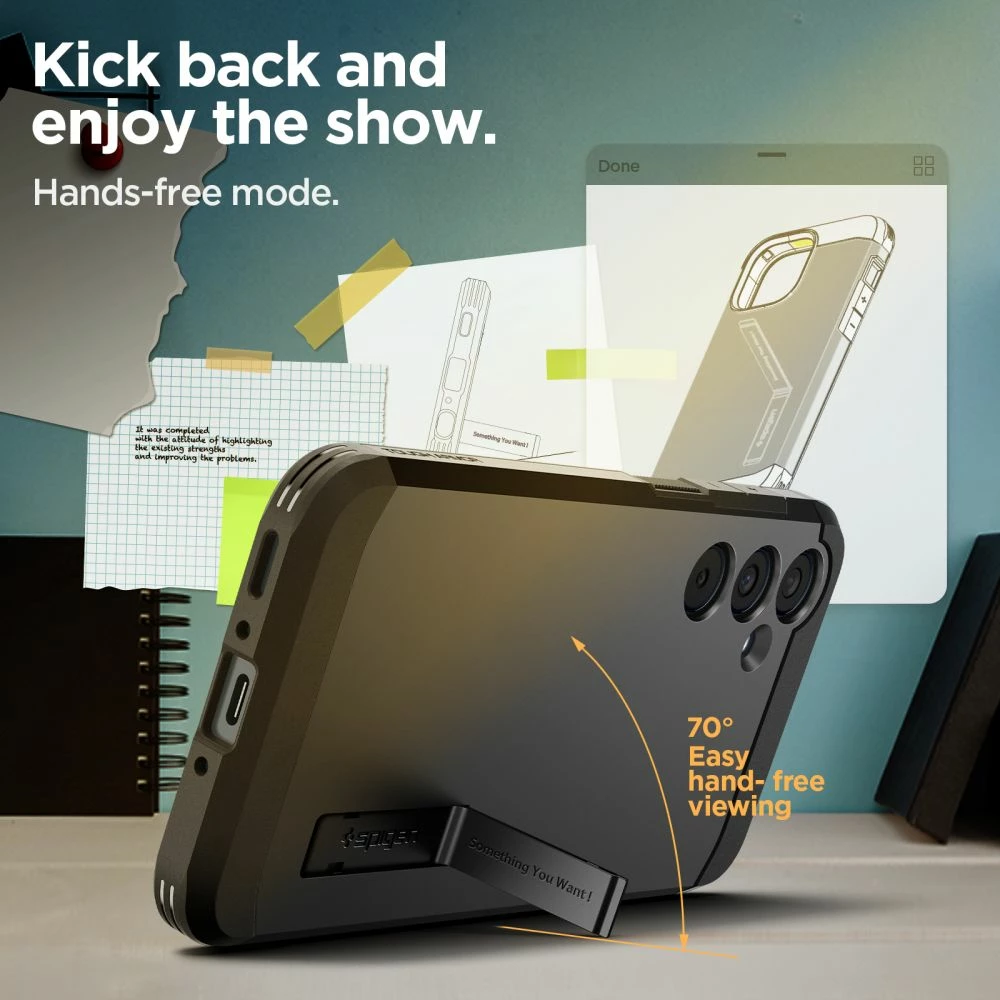 Mbështjellës Spigen Tough Armor për Samsung Galaxy A35 5G, i zi