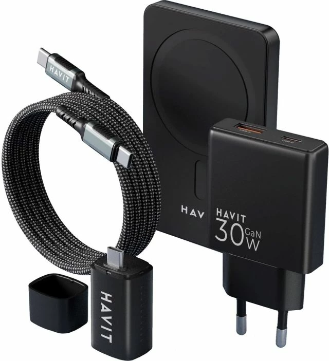 Set karikimi Havit Charging Kit, i zi/gri