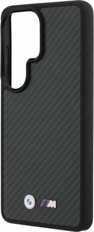 Kapak telefoni BMW M Kevlar Logo MagSafe për Samsung Galaxy S26 Ultra, i zi