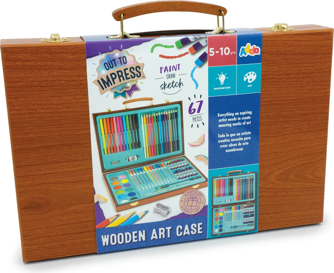Out To Impress Wooden Art Case Craft Set