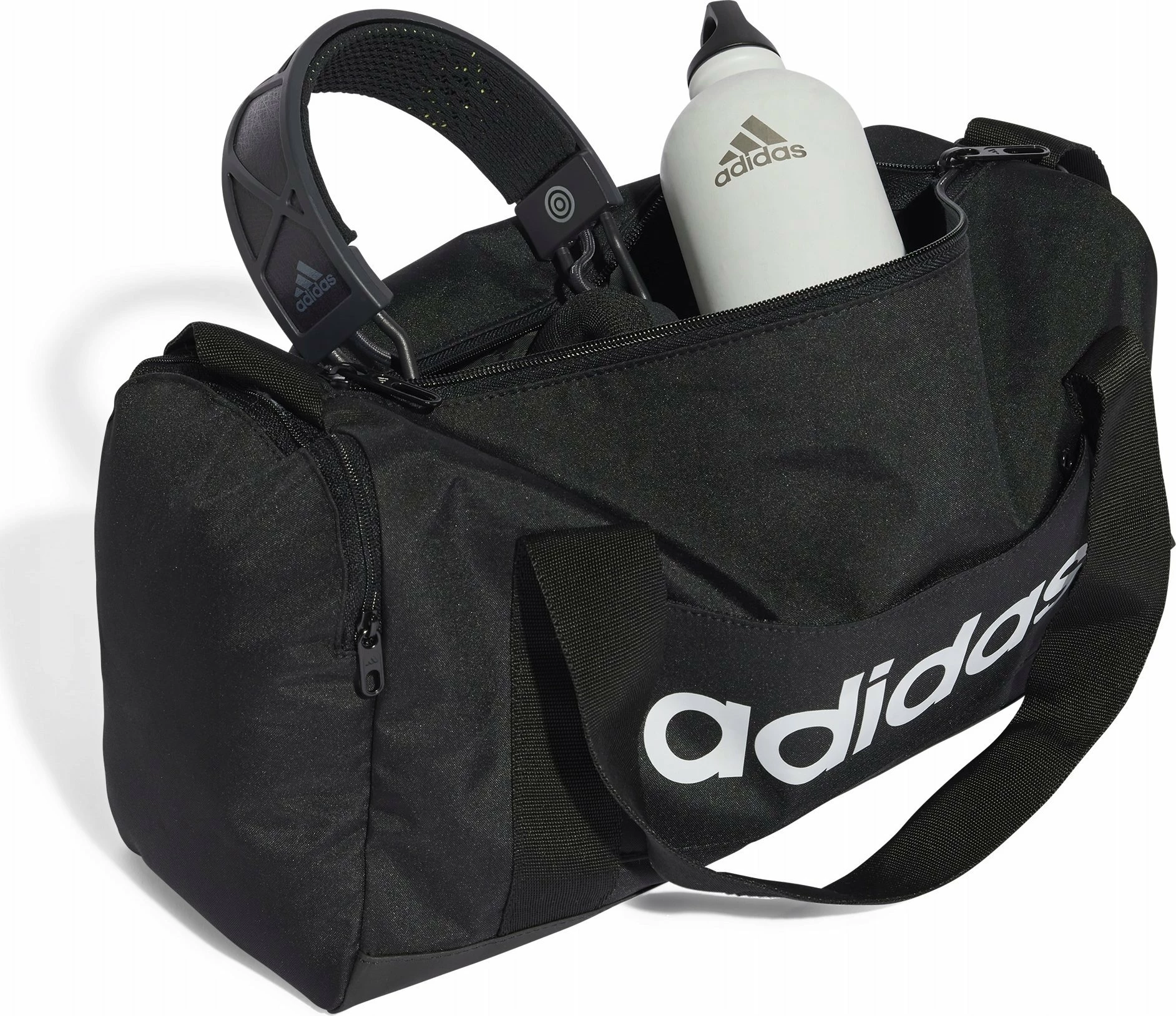 Çantë sportive Adidas Linear Duffel XS JE8347 12.5L, e zezë