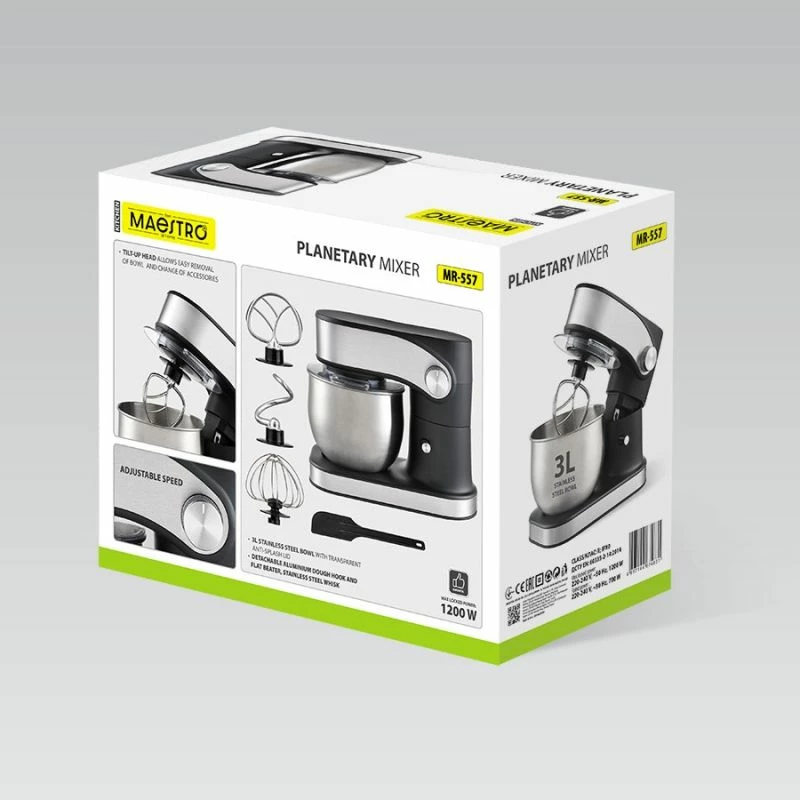 Mikser planetar MAESTRO MR-557, i zi, 3L