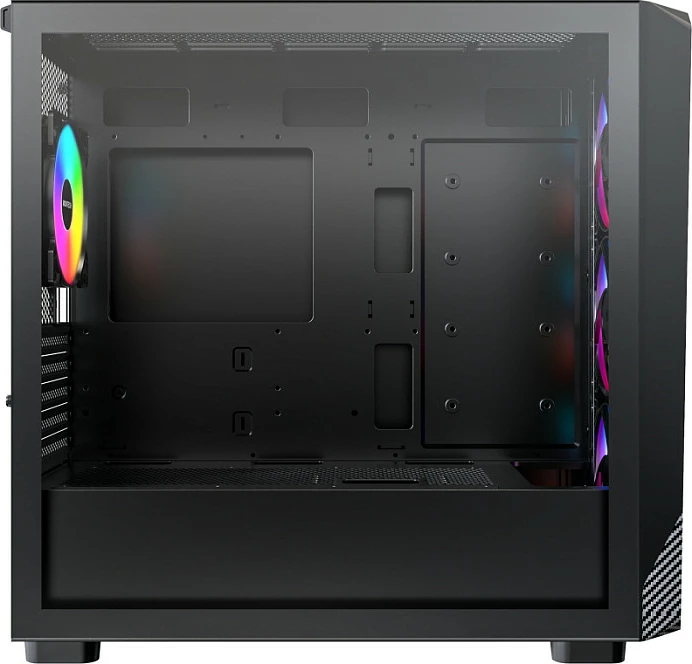 Kasë Montech X5M TG, Micro Tower, RGB, e zezë