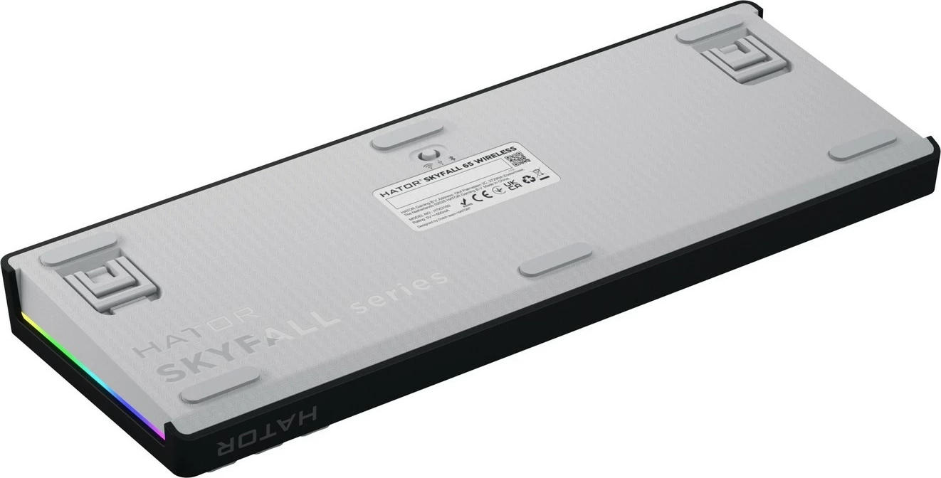 Tastierë mekanike Hator Skyfall 65 wireless, RGB, hot-swap, anglisht, bardhë-zezë