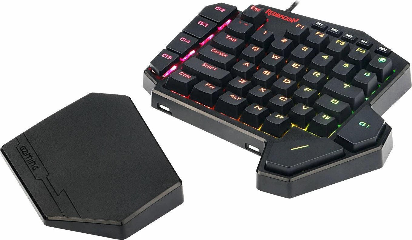 Tastierë mekanike gaming Redragon DITI Elite K585RGB-KS, wireless 2.4G + me kabllo, Brown switches, RGB, 42 taste, 7 tasta makro, e zezë