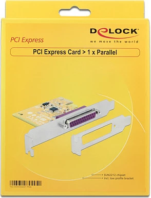 Kartë zgjerimi PCIe DeLOCK 89445, 1x port paralel (DB25), PCIe 2.0, low profile