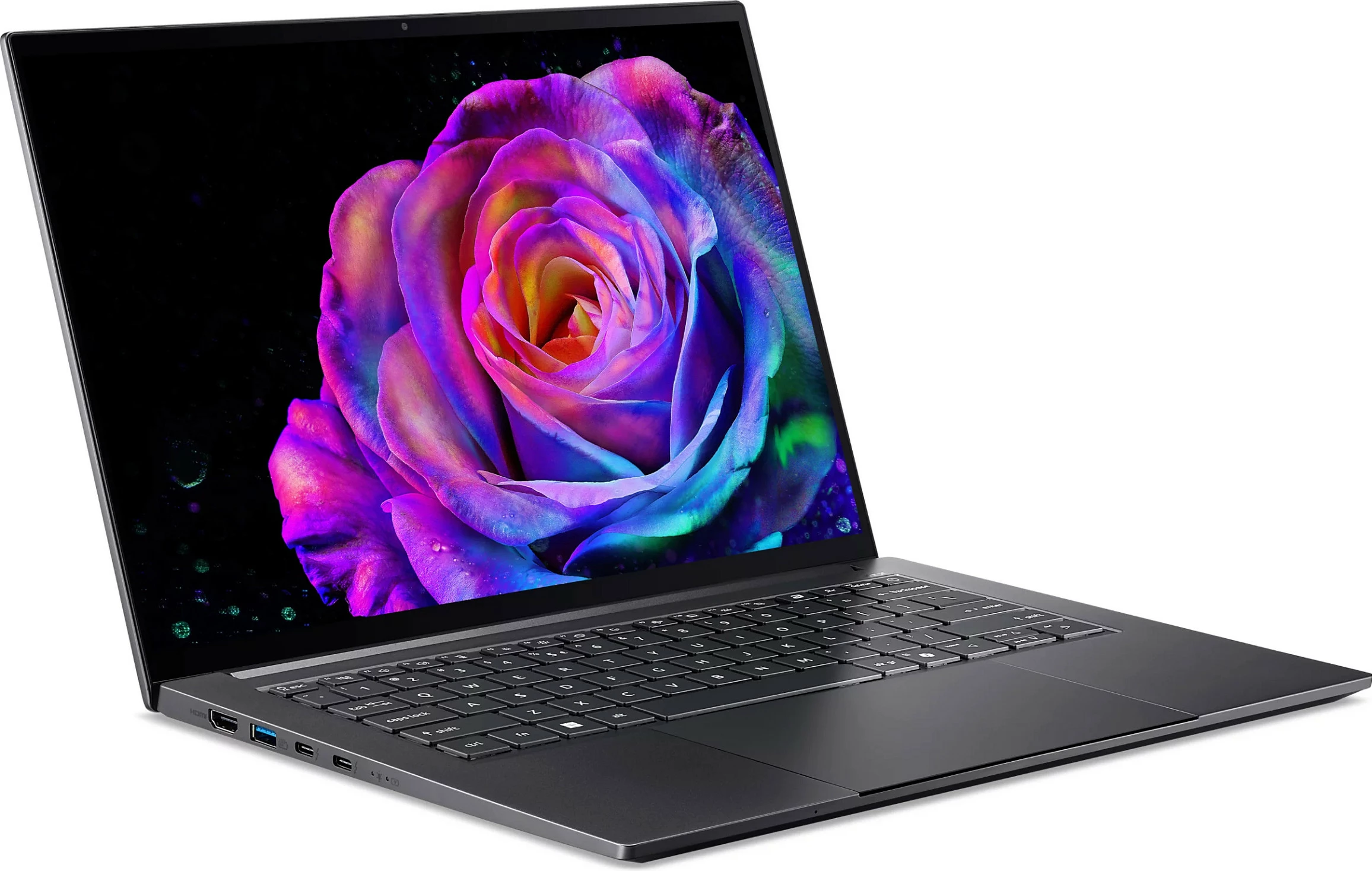 Laptop Acer Swift SFX14-73G-975F, Core Ultra 9, 32GB RAM, 2TB SSD, 14.5" OLED Touch, RTX 5070, Windows 11 Home, Titanium Grey