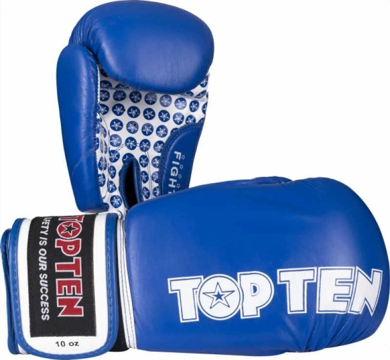 Doreza boksi TOP TEN FIGHT RTT-2 10 oz, të kaltërta/kuqe [Ngjyra: Kaltër]