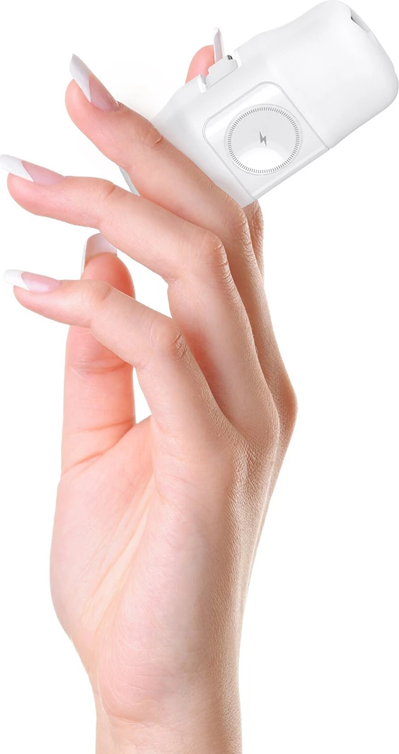 Powerbank Wozinsky WF16-YCS, 5000mAh, 15W, me kabllo USB-C të integruar dhe karikues për Apple Watch, Bardhë