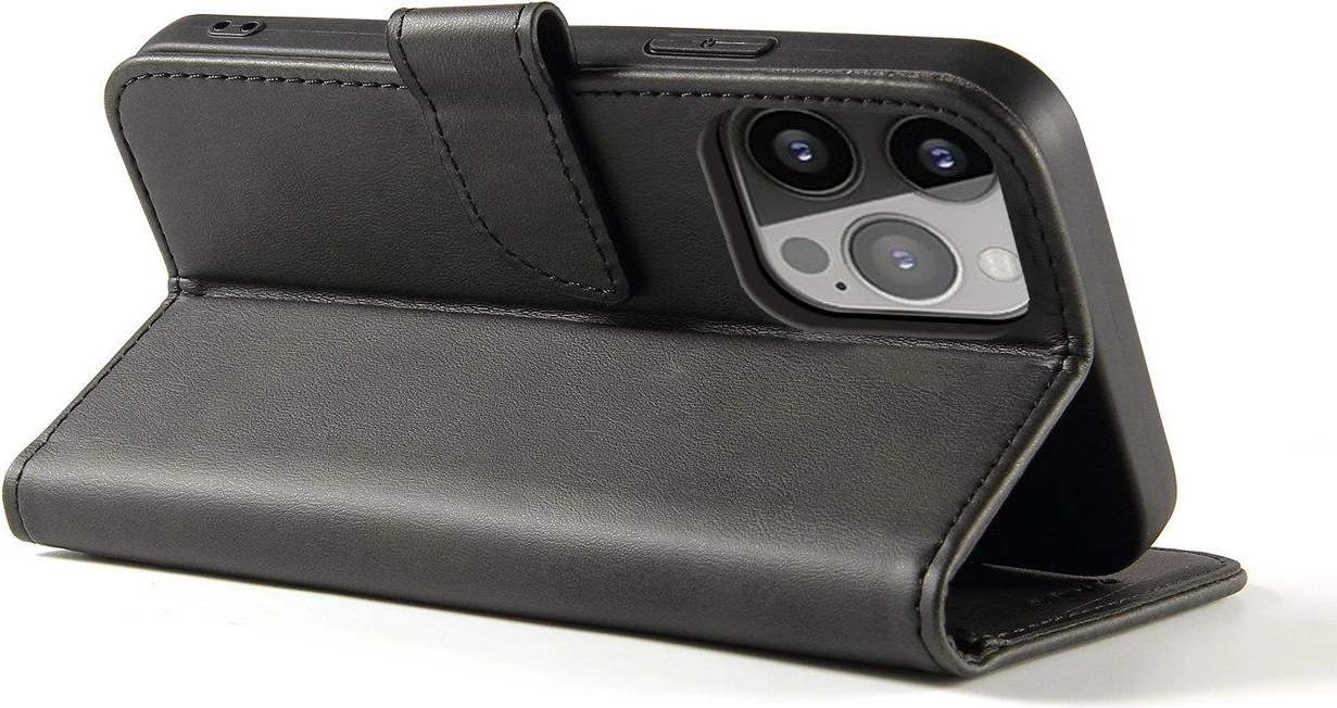 Mbështjellës Hurtel Magnet Case për Samsung Galaxy S23, me kapak, portofol dhe qëndrim, e zezë