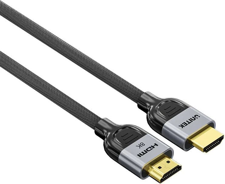 Kabëll HDMI Unitek HDMI 2.1, 2 metra, 8K, oplot, zi-gri