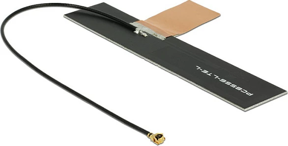 Antenë LTE DeLOCK 88982, 2 dBi, U.FL/MHF, kabllo 0.15 m, 0.791–2.7 GHz, e zezë
