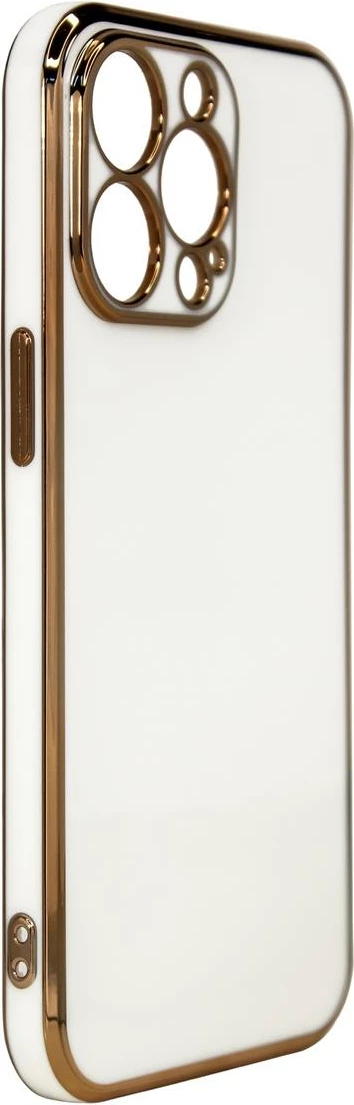 Mbështjellës Hurtel për Xiaomi Redmi Note 11 Pro, Fashion Case, TPU, Bardhë me kornizë të artë