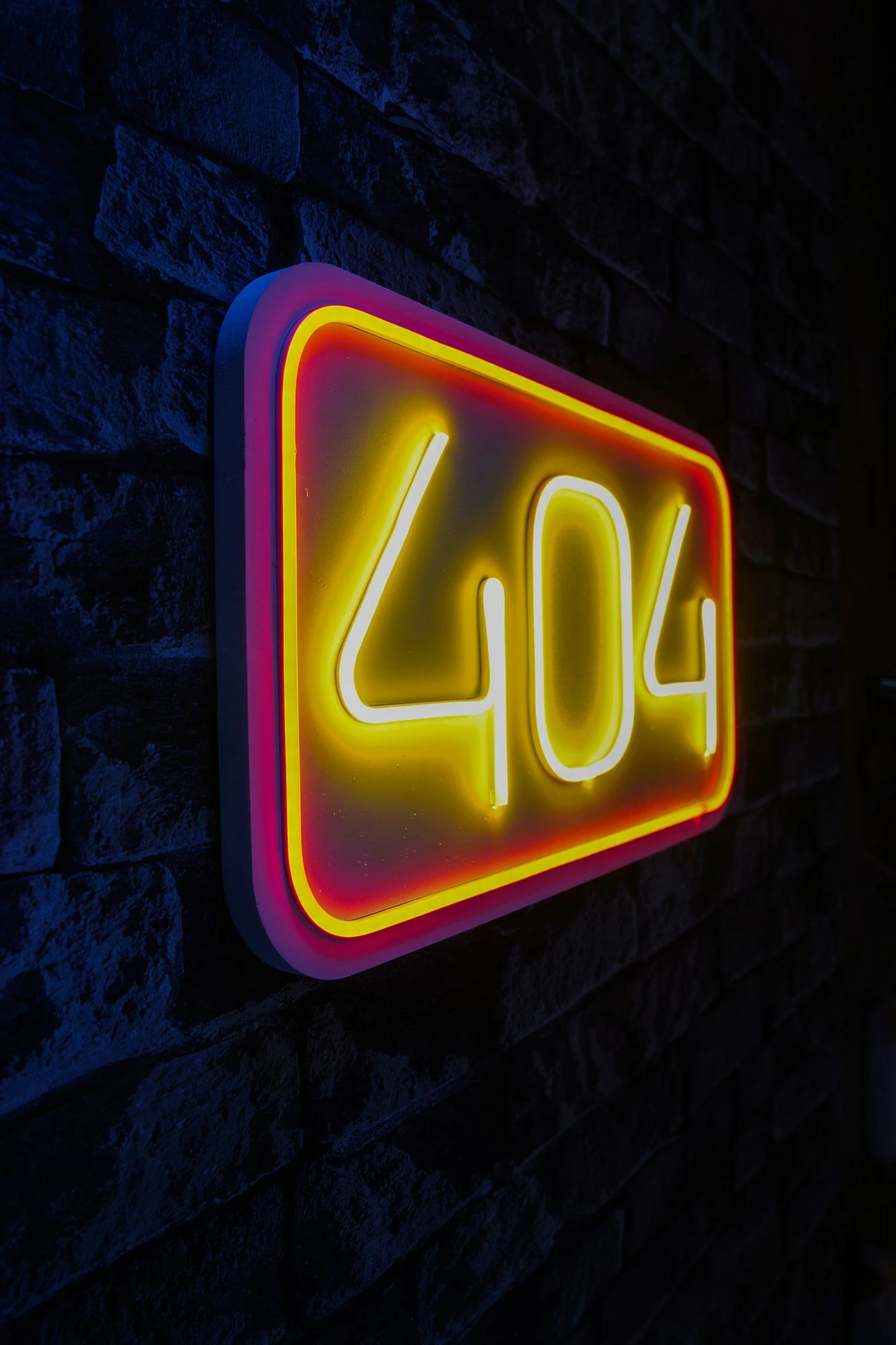 Dritë dekorative LED plastike, 404 Not Found, e kuqe dhe e verdhë