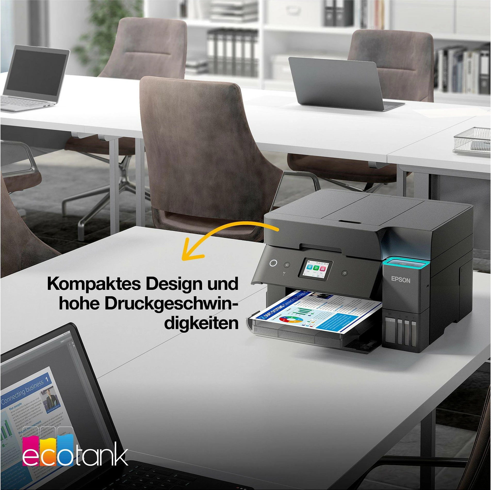 Printer multifunksional Epson EcoTank ET-4950, A4, Inkjet me ngjyra, 4800 x 1200 DPI, Wi‑Fi/Wi‑Fi Direct/Ethernet, duplex, i zi