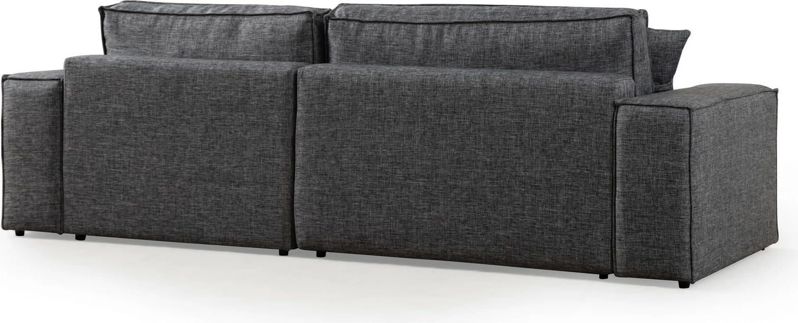 Kënd-sofë krevati Atelier del Sofa, kënd i djathtë, ngjyrë gri e errët