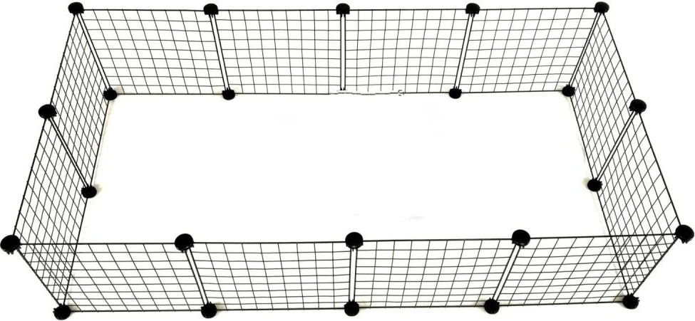 Kafaz modular për qen C&C, 145x75x37 cm, ngjyrë e zezë