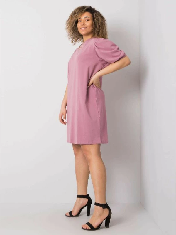 Fustan pambuku për femra BASIC FEEL GOOD, dusty pink [Madhësia: XL]