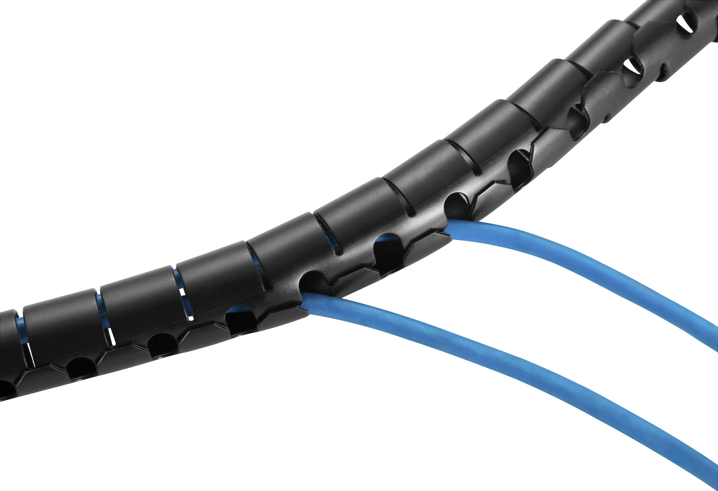 Mbështjellës spirale për kabllo EQUIP, 2.5 m, 20 mm, i zi