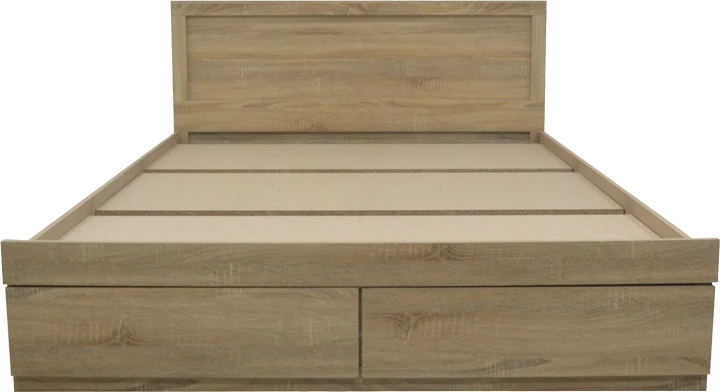 Krevat Olympus me sirtar, ngjyrë lisi e çelët, 150x200cm